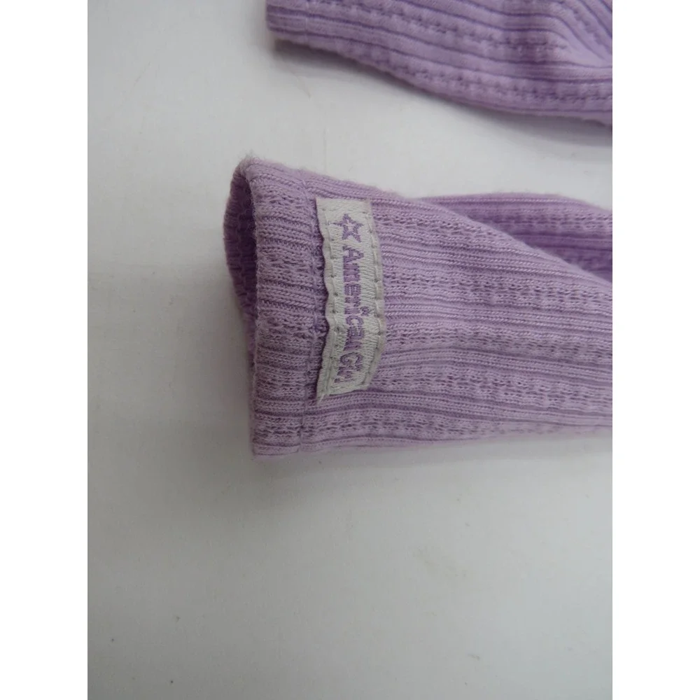 American Girl Purple Snowflake Pajamas Set Ribbed Top Satin Pants 18 Inch Doll